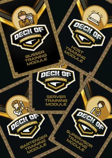 5 decks of Hospitality Training Essentials (Training Package)
